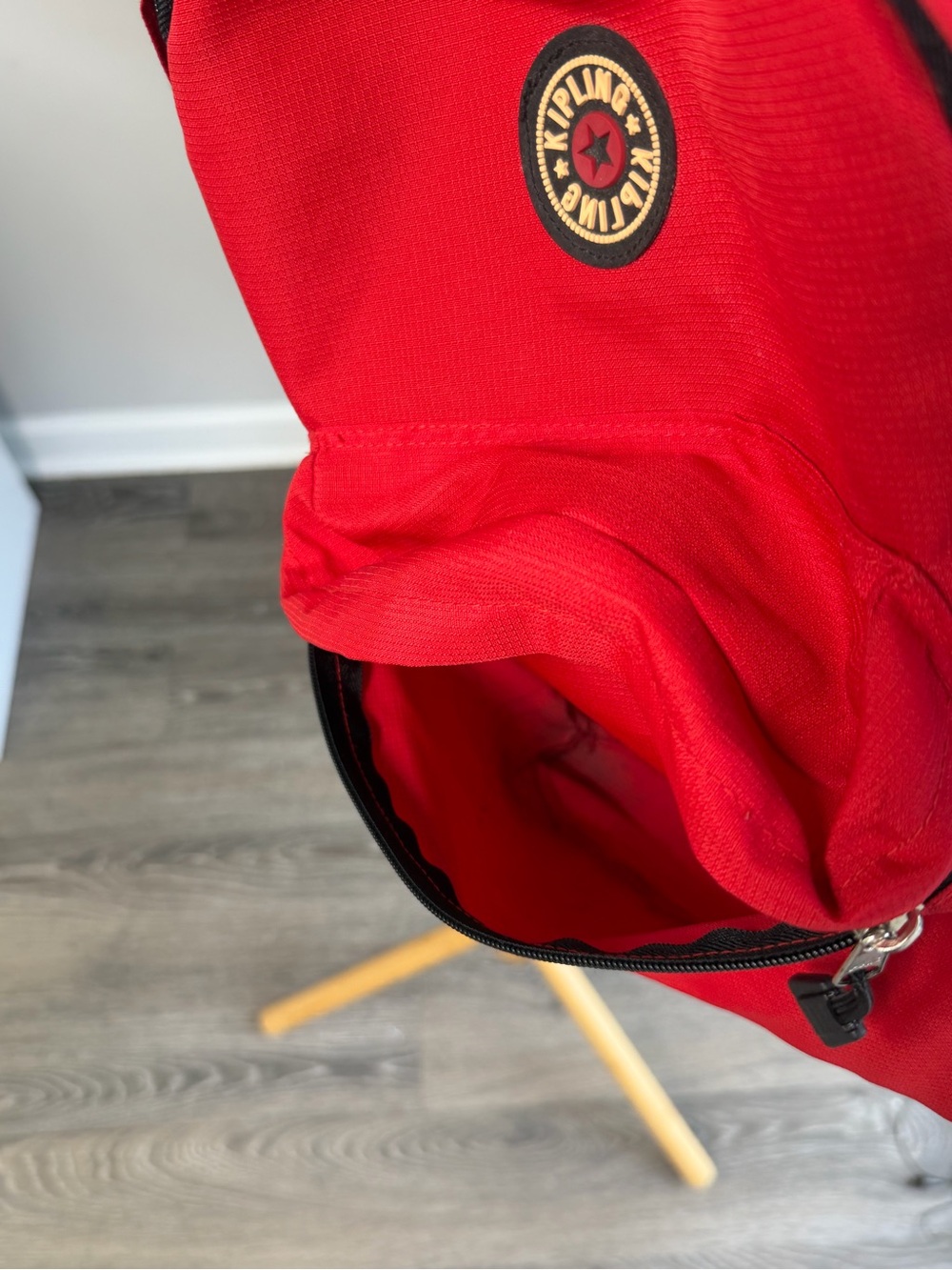Kipling Red Daypack Backpack - Picture 7 of 9